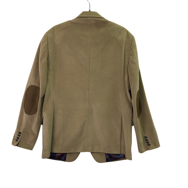 Michael Kors Mens Tan Blazer Suede-Look Sport Coat 2-Button Pockets Sz 40R