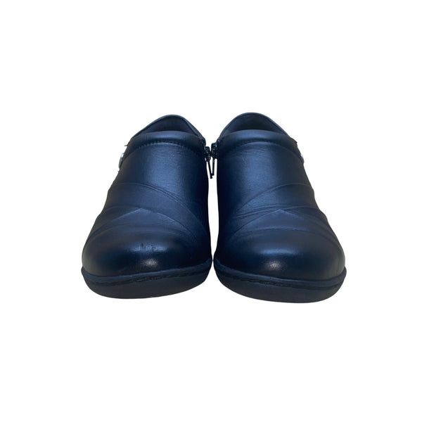 Clarks Women’s Black Leather Slip-On Comfort Shoes Size 7.5M