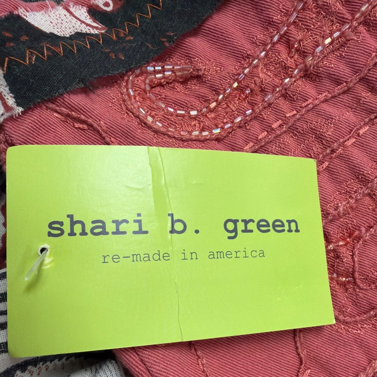 Shari B. Green Womens Red Black Patchwork Button-Up Dress Artsy Style Sz XL