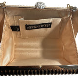 Charming Charlie Women's Gold Crossbody RSVP Evening Clutch Purse Sz S