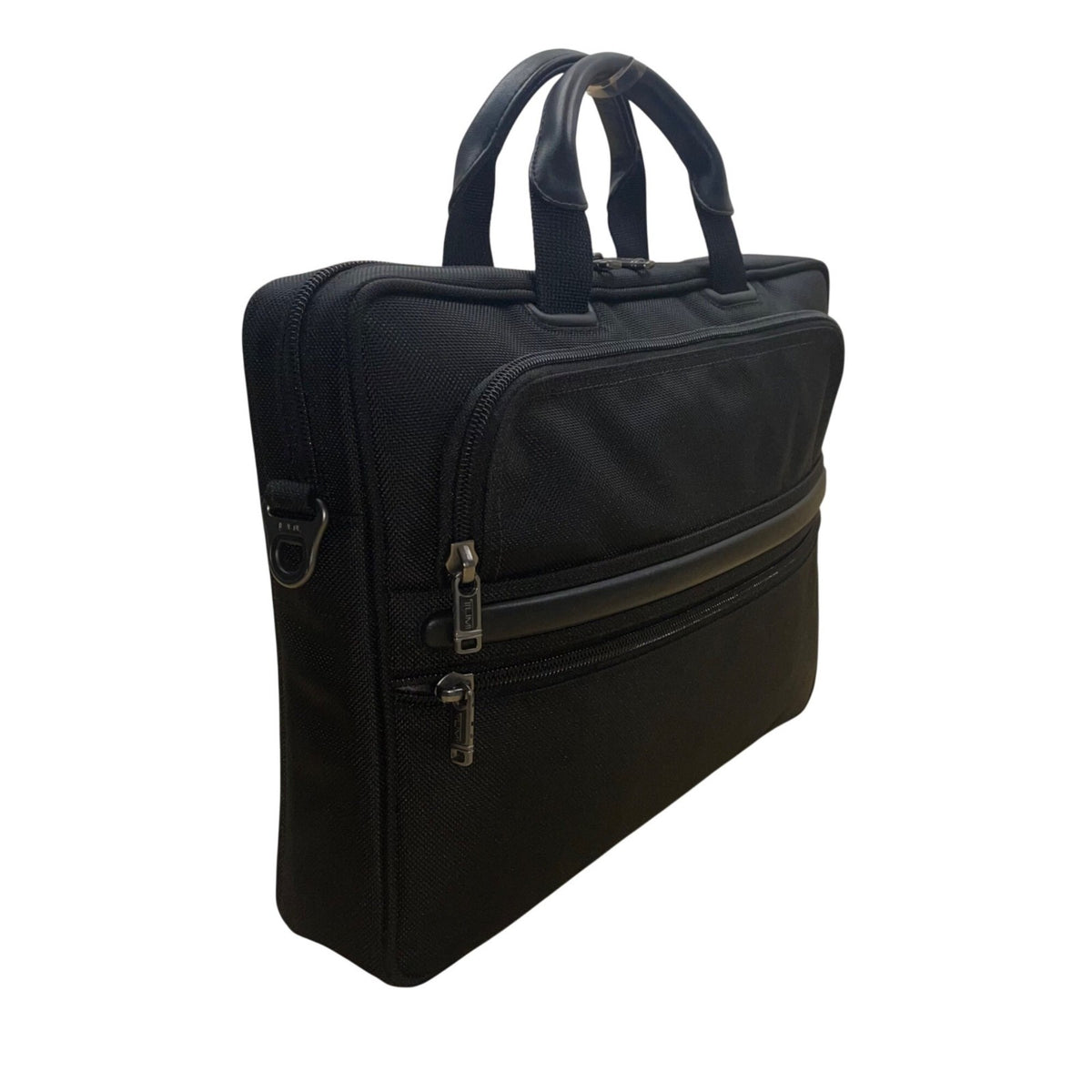Tumi Men’s Black Ballistic Nylon Zipper Closure Briefcase 2 Way Laptop Bag