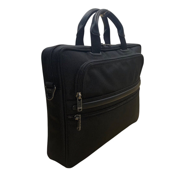 Tumi Men’s Black Ballistic Nylon Zipper Closure Briefcase 2 Way Laptop Bag