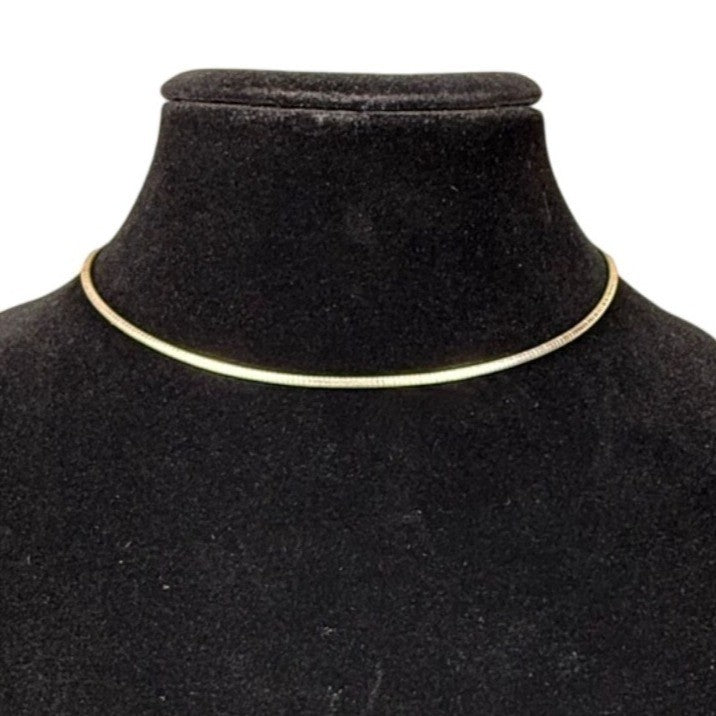 Sterling Silver Italy Womens Snake Chain Necklace Adjustable Lobster Clasp