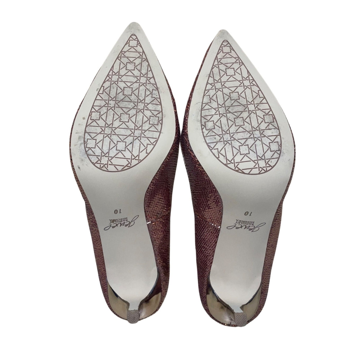Jewel Badgley Mischka Women’s Rose Sequined Pointed Toe Stiletto Heels Size 10