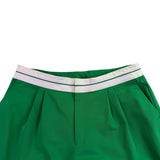 WAYF Womens Green Polyester Wide-Leg Pants Comfortable Elastic Waistband Size L