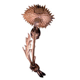 Lang Womens Silver Tone Sterling Thistle Floral Brooch Detailed Vintage