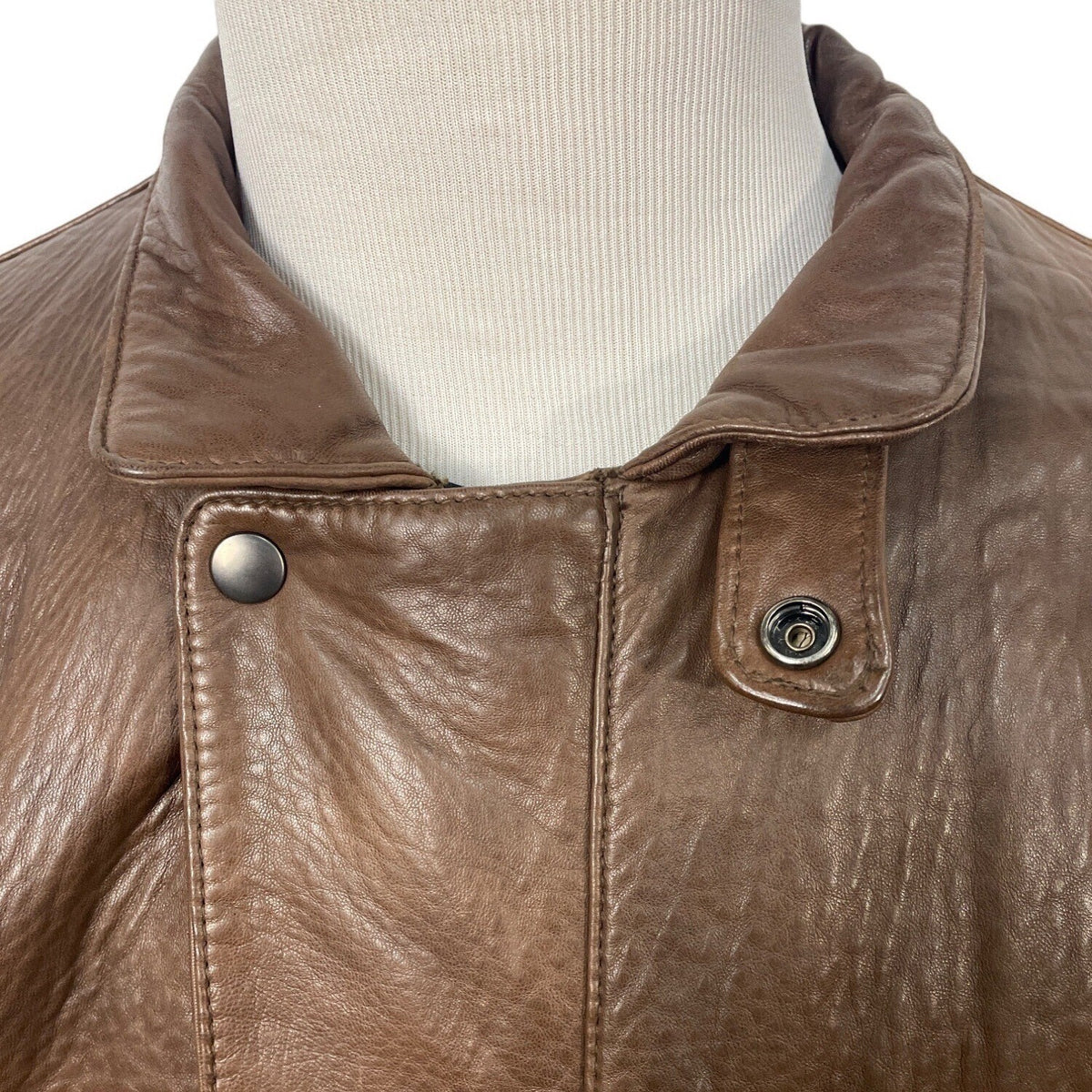 Vintage 80s Expedition by Robert Comstock Brown Pilot Leather Jacket Sz XL
