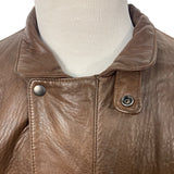 Vintage 80s Expedition by Robert Comstock Brown Pilot Leather Jacket Sz XL