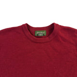 Eddie Bauer Mens Red Wool Crewneck Pullover Sweater Knit Long Sleeve Size L