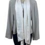 Calvin Klein Womens Light Gray Long Sleeve Blazer Jacket Size 14W Polyester Blen