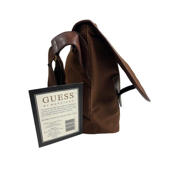 Guess By Marciano Men's Brown Messenger Travelers Bag Sz L