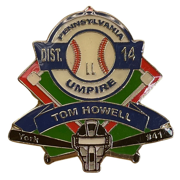 Pennsylvania District 14 LL Umpire Trading Pin Tom Howell York #41