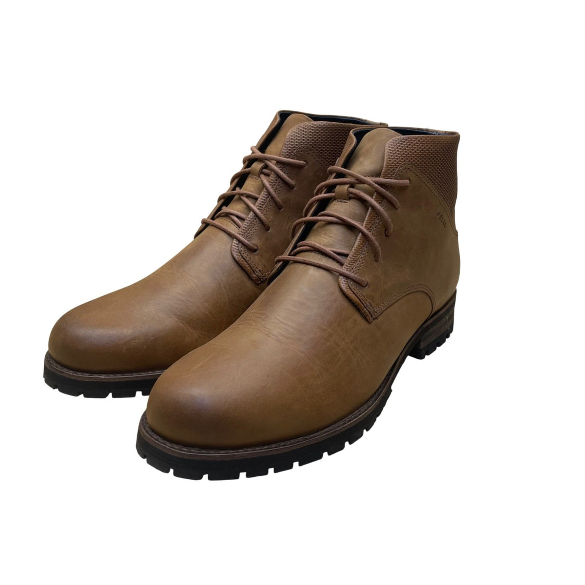 Velez Men’s Brown Leather Lace-Up Rugged Sole Artisan Ankle Boots  Size 43