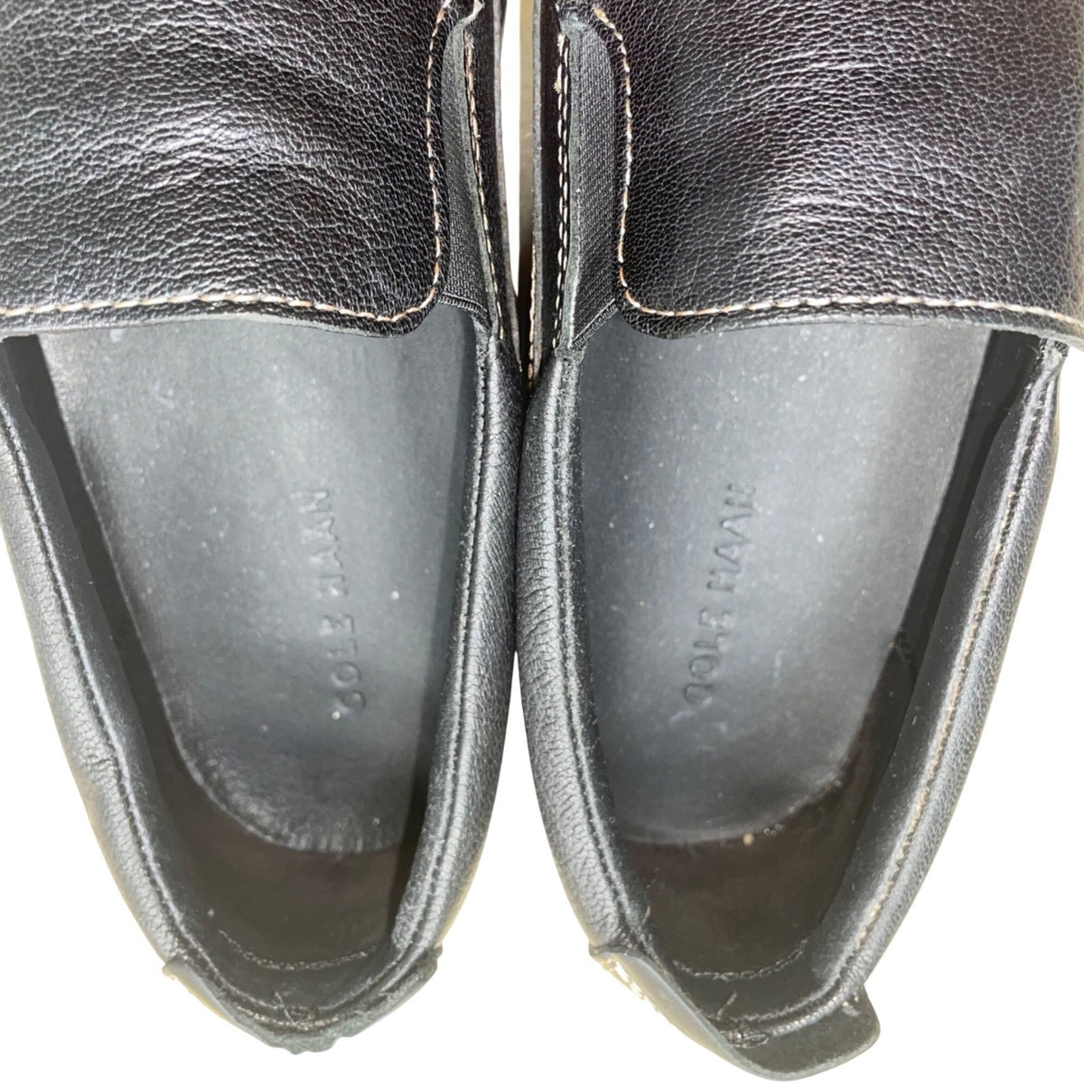 Cole Haan Men’s Black Leather Slip-On Moc Toe Tucker Ventian Loafers Size 12M