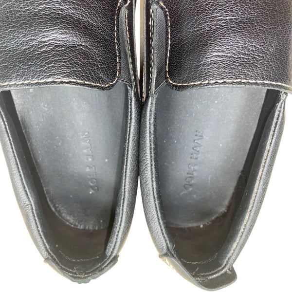 Cole Haan Men’s Black Leather Slip-On Moc Toe Tucker Ventian Loafers Size 12M