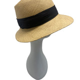 Betmar Straw Fedora Hat With Black Band For Men & Women