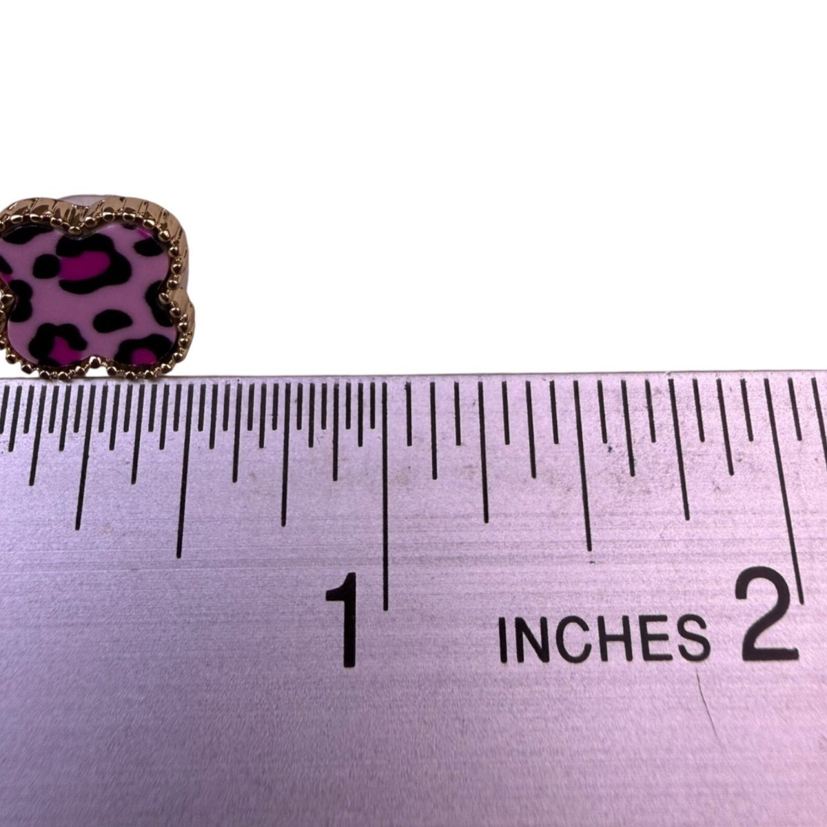 Park Lane Womens Pink Black Leopard Print Stud Earrings Rose Gold Tone Gift Set