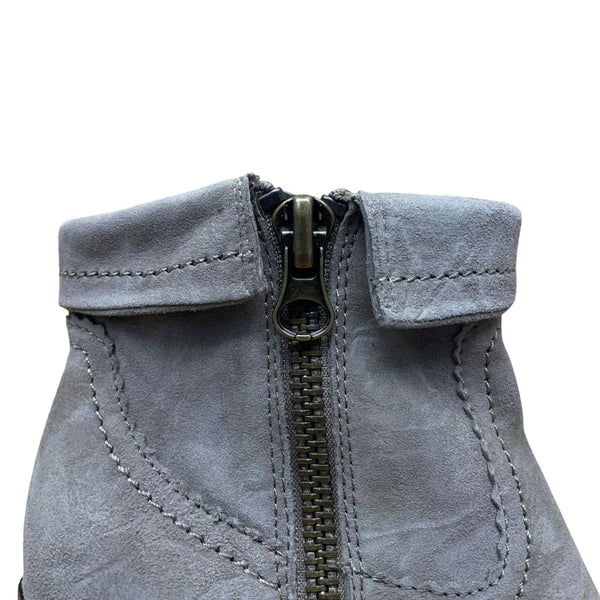 Sam Edelman Women’s Tan Suede Fringe Zip-Up Closure Louie Ankle Booties Sz 7.5M