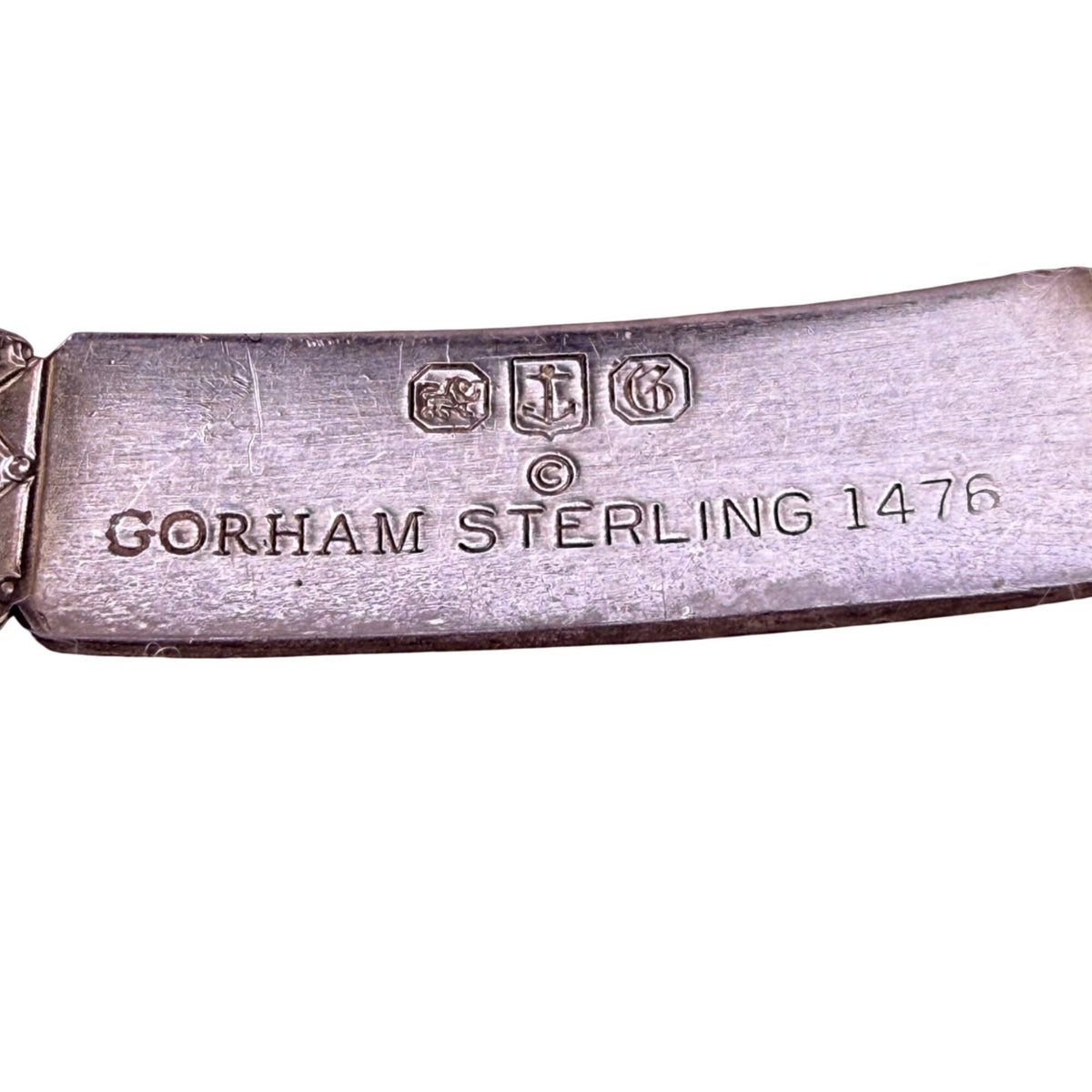 Vintage Gorham Womens Silver Tone Sterling Tennis Racquet Bangle Bracelet