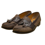 Nunn Bush Men’s Brown Leather Tassel Moc Toe Slip-On Dress Shoes Size 9.5M