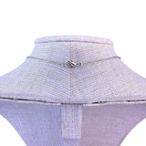 Effy Womens Silver Tone Blue Crystal Pendant Necklace Chain Box