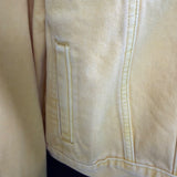 Gap Womens Yellow Denim Jacket Full Button FrontCotton Casual Sz XXL