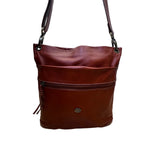 Avorio Women’s Brown Genuine Leather With Elephant Detail Crossbody Purse