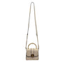 Aldo Women’s White Faux Leather Chain Handle With Gold Lion Detail Crossbody Bag