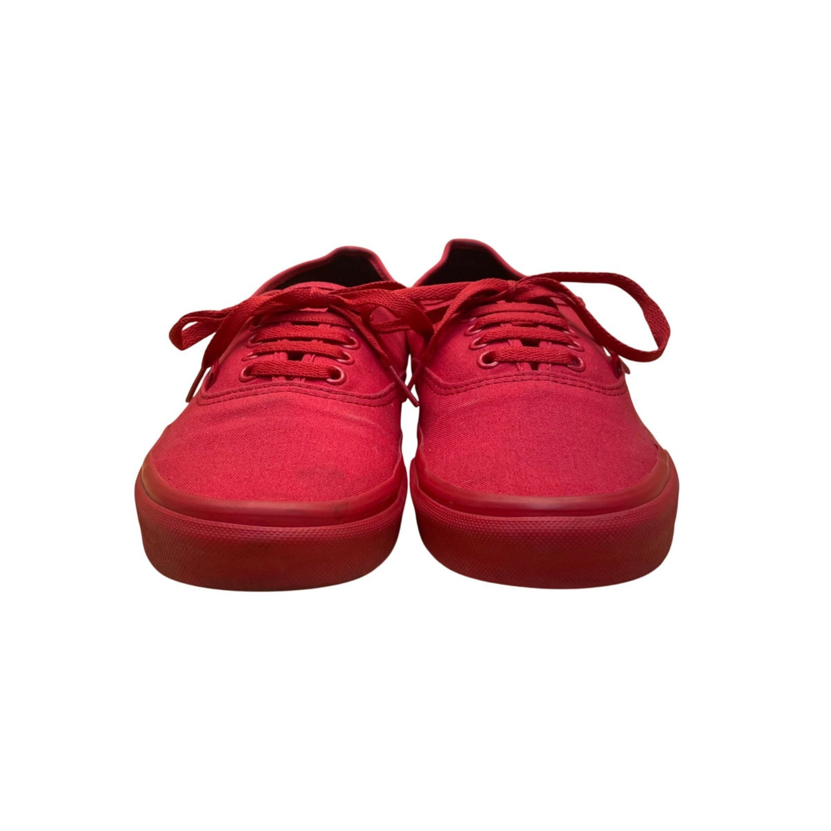 Vans Unisex Red Canvas Lace-Up  Low-Top Authentic Sneakers Size 9M/10.5w