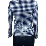 J. Crew Womens Navy Ivory Gingham Blazer XS Polyester Classic Style New