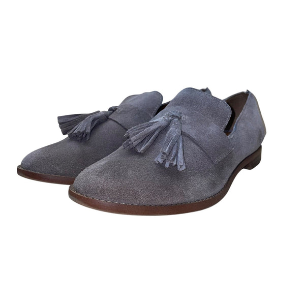 Franco Sarto Women’s Gray Suede Tassel Detail Havea Loafers Size 9M