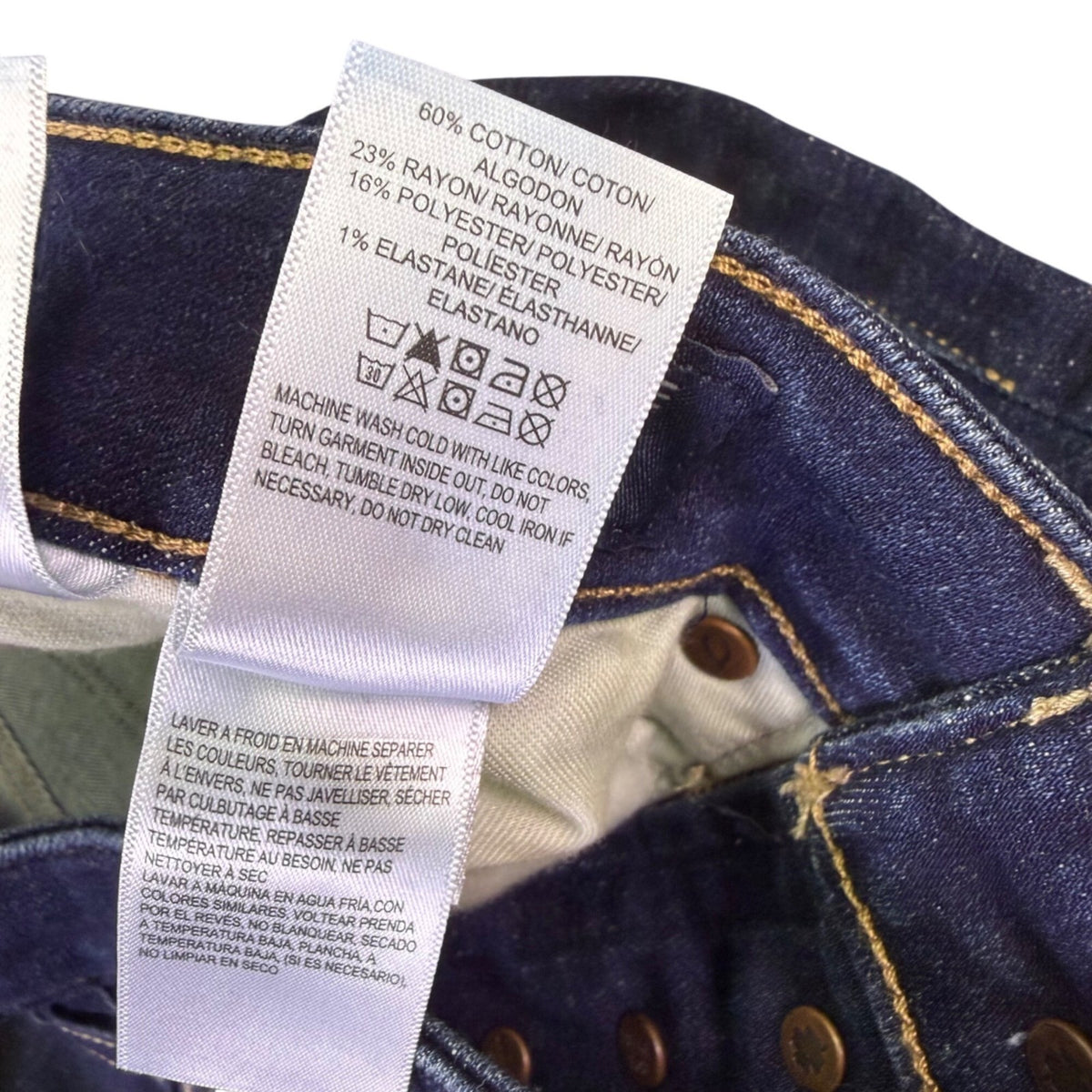 Lucky Brand Womens Blue Denim Skinny Jeans High Rise Button Fly Size 6