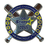 04 Stars Vienna VA 2015 Softball Trading Pin With Dual Back Attachments