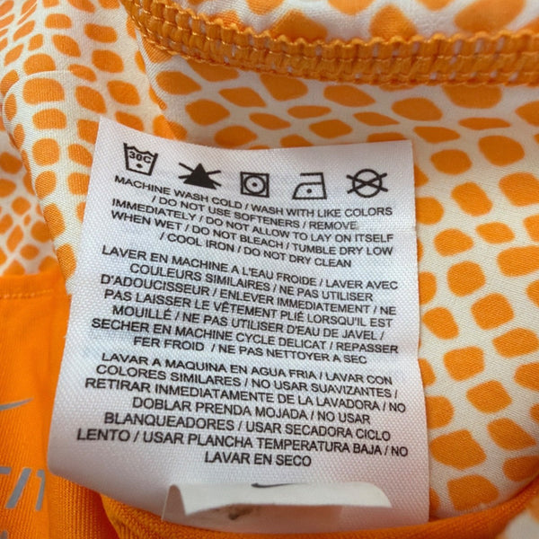 Nike Womens Orange Athletic Dri-FIT Skort Patterned Built-In Shorts Sz L