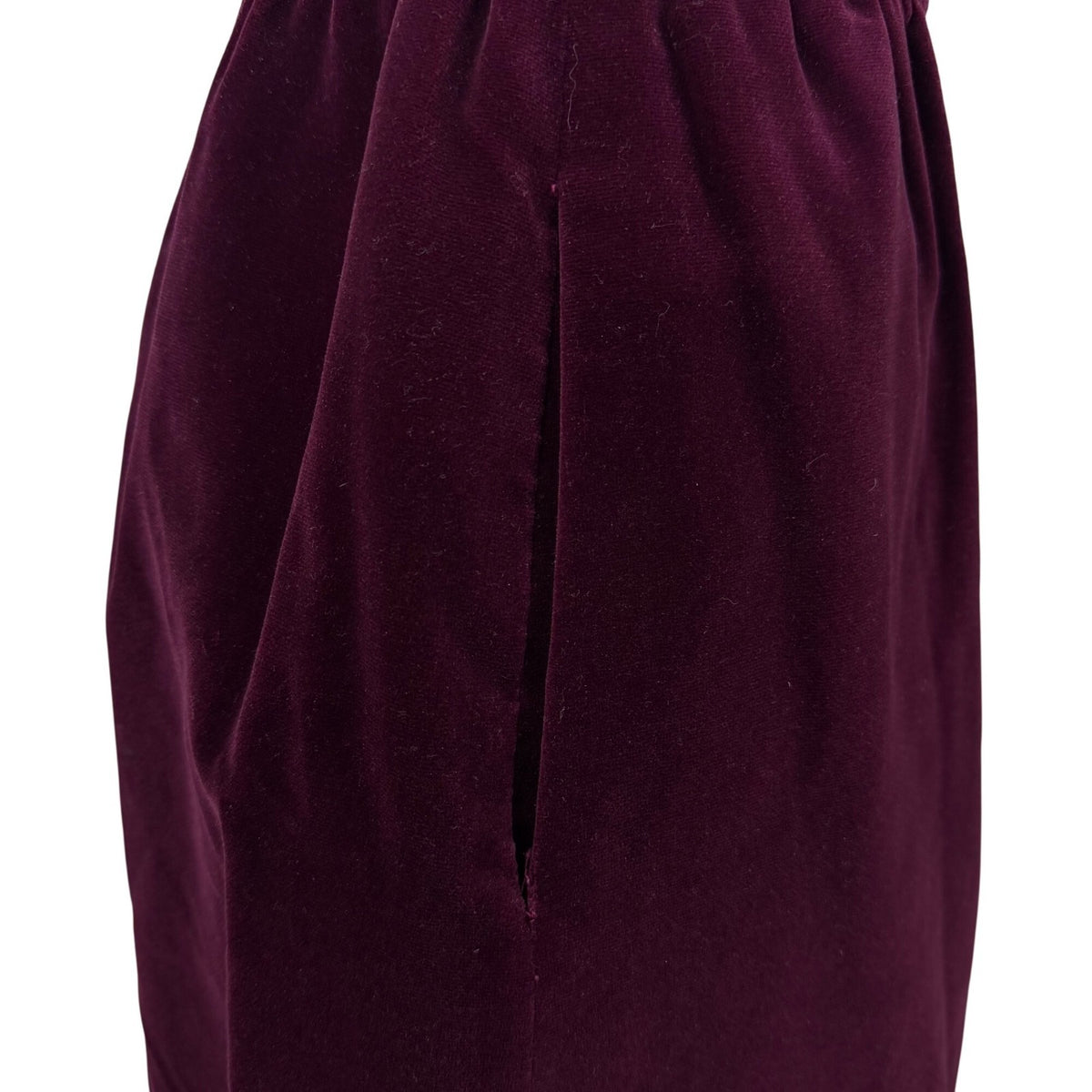 Evan-Picone Women’s Burgundy Velvet Midi Skirt Classic Soft Fabric Size 6