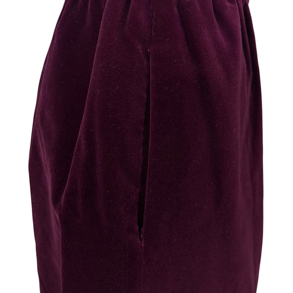 Evan-Picone Women’s Burgundy Velvet Midi Skirt Classic Soft Fabric Size 6
