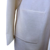Anrabess Womens Beige Open Front Longline Cardigan Coat Pockets