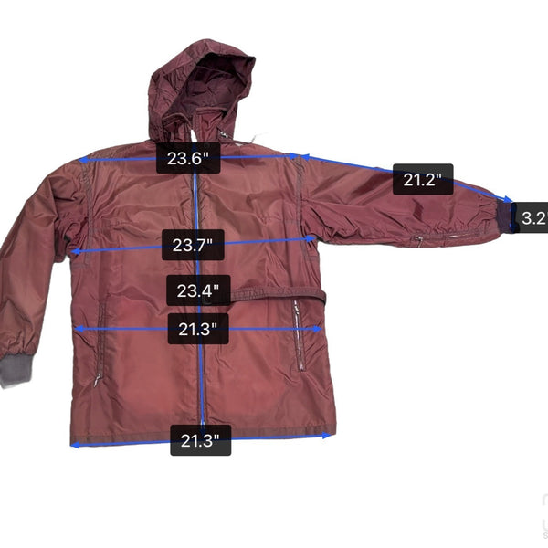 Women’s Burgundy Hooded Belted Jacket Lightweight Coat