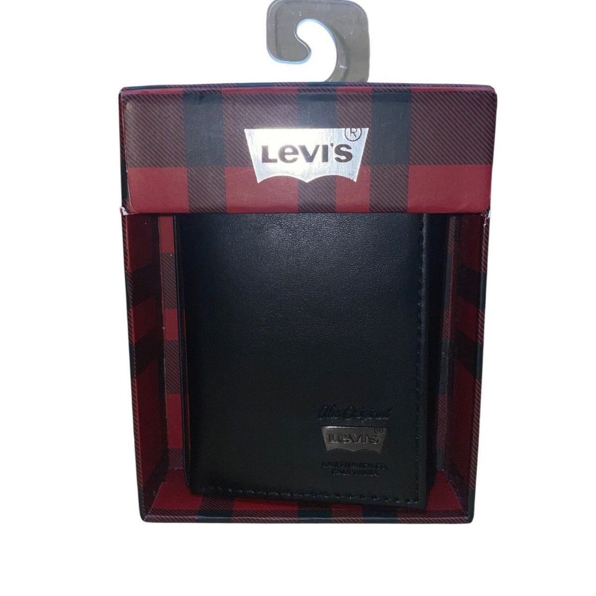 Levis Men’s Black Leather Trifold RFID Blocking Wallet