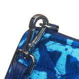 Vera Bradley Women’s Blue Patterned Cotton Zipper And ID Window Wristlet Wallet