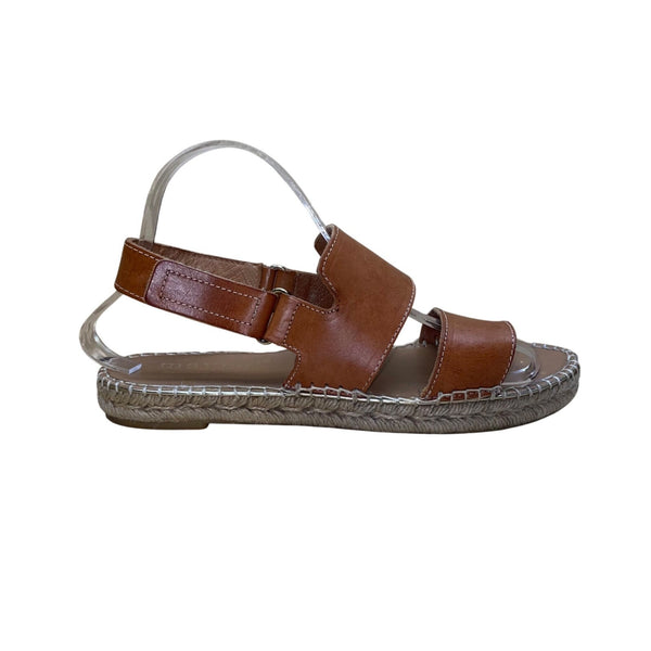 Maypol Handmade In Spain  Women’s Brown Leather Espadrille Moos Sandals Size 39