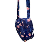Vera Bradley Women’s Navy Flamingo Pattern Quilted Adjustable Crossbody Bag