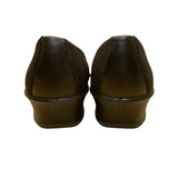 Ecco Women’s Black Leather Wedge Slip-On Comfort Shoes Size 7