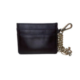Aldo Women’s Black Leather With Key & Logo Keychain Cardholder