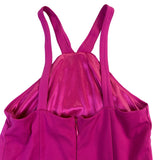 Bebe Women’s Pink Spandex Cocktail Dress Halter Peplum Style Size S