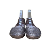 Pikolinos Women’s Silver Metallic Leather Cutout Design Mary Jane Shoes Size 39
