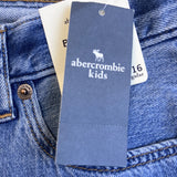 Abercrombie Kids Medium Wash Baggy Jeans Szize 15/16 Regular - New