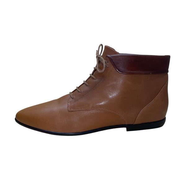 Hunt Club Women’s Brown Leather Lace-Up Kerry Ankle Booties Size 11M