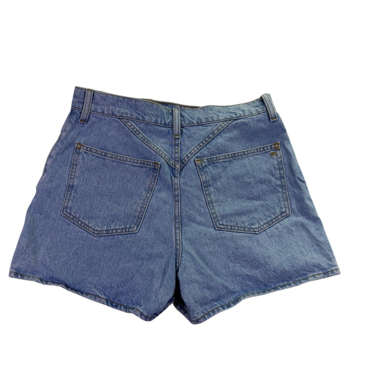 Madewell Womens Blue Denim High-Rise Button-Fly Shorts Size 27