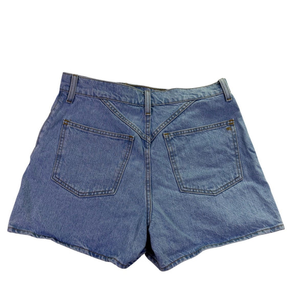 Madewell Womens Blue Denim High-Rise Button-Fly Shorts Size 27